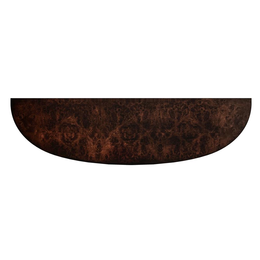 Astor 54"W Demilune Console Table, Dark Brown. Picture 5
