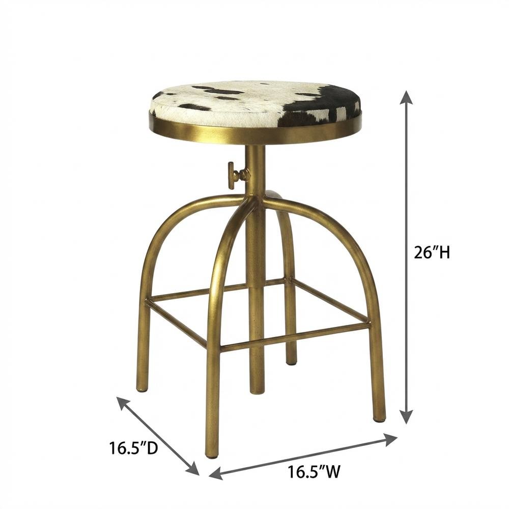 Swivel Adjustable Counter Stool, Industrial Round Bar Stool for Kitchen. Picture 4