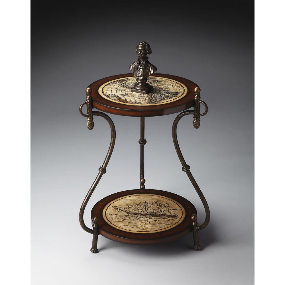 Magellan Round 23"W Side Table, Multi-Color. Picture 2