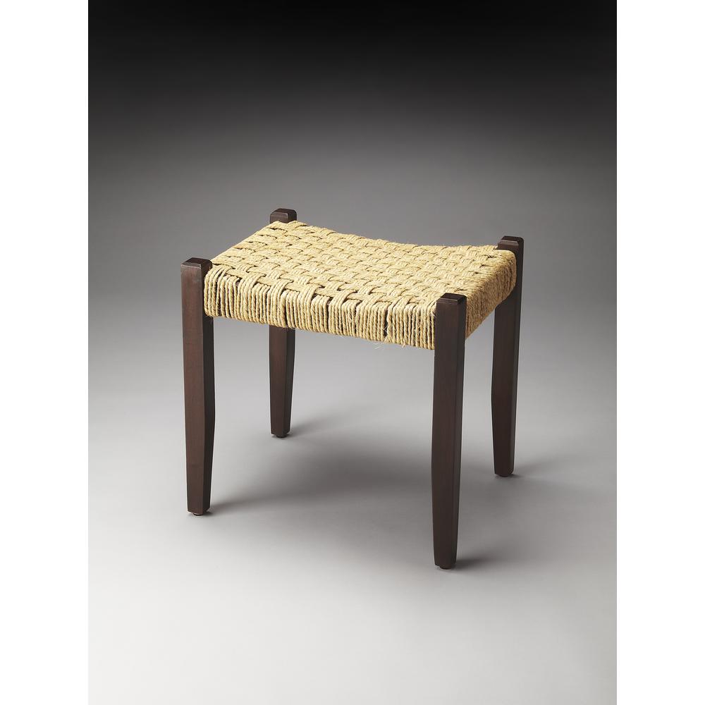 Garner Woven Jute Stool, Multi-Color. Picture 2