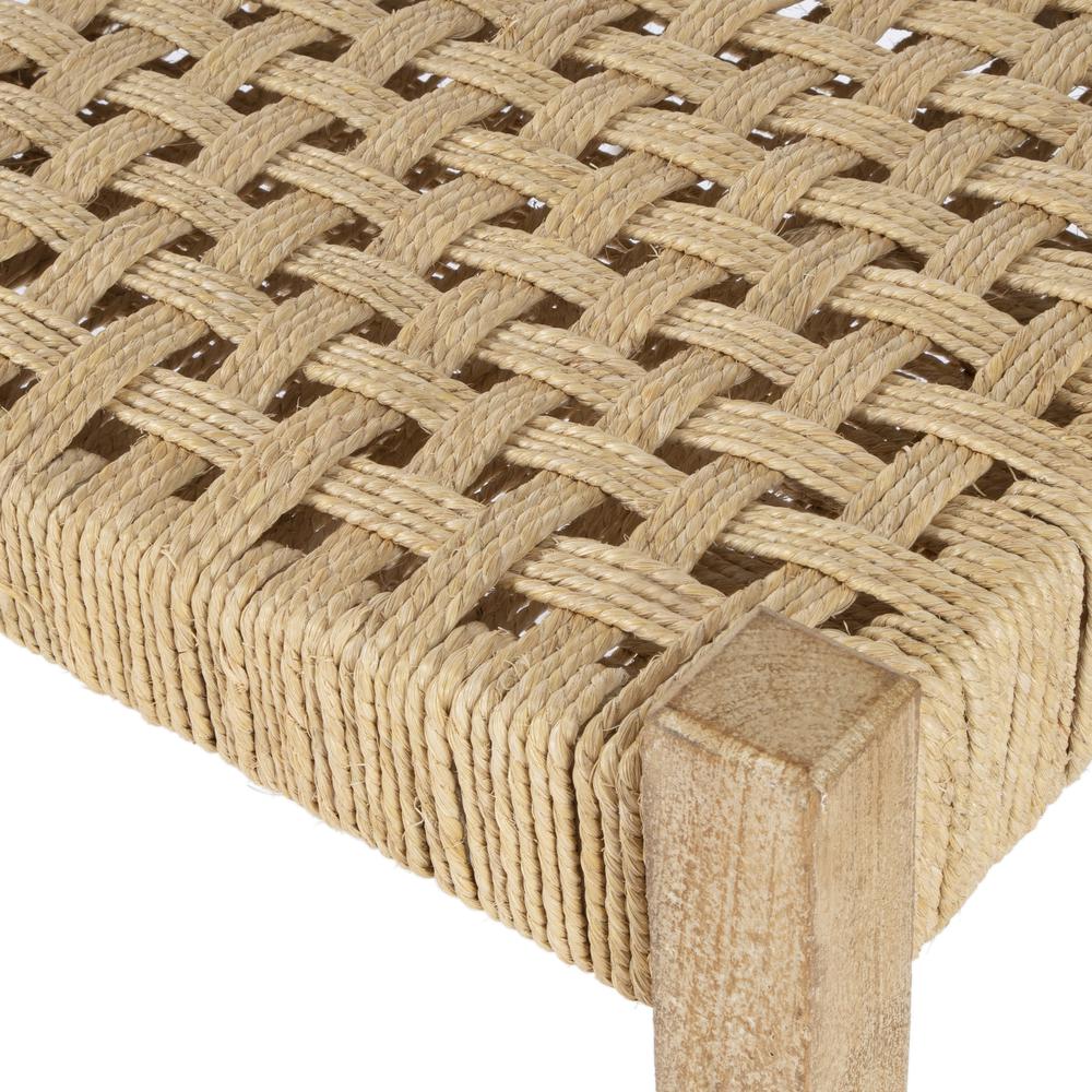 Garner Woven Jute Accent Stool, Natural. Picture 2