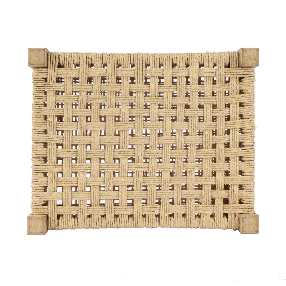 Garner Woven Jute Accent Stool, Natural. Picture 6