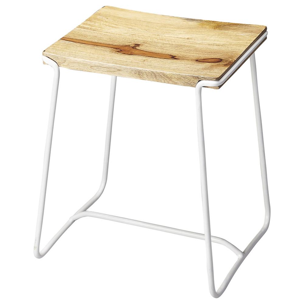 Parrish Wood & Metal 21.5" Counter Stool, White. Picture 1