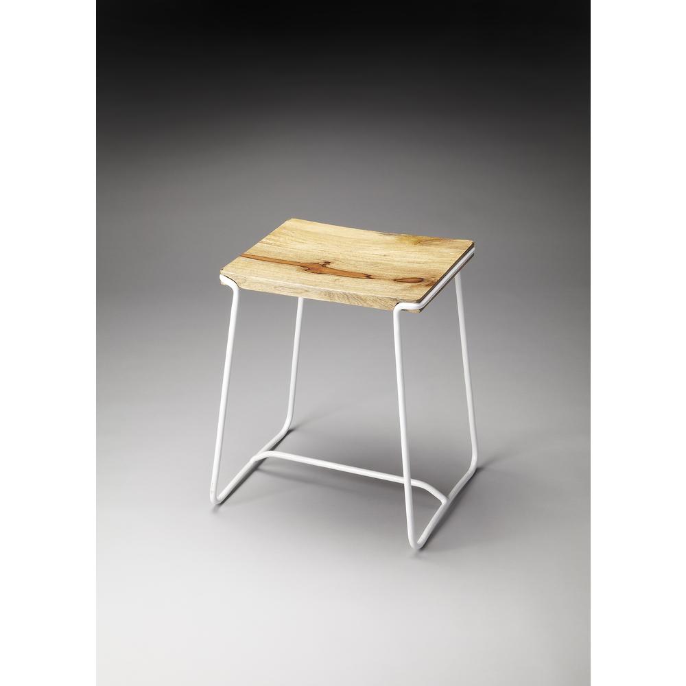 Parrish Wood & Metal 21.5" Counter Stool, White. Picture 2