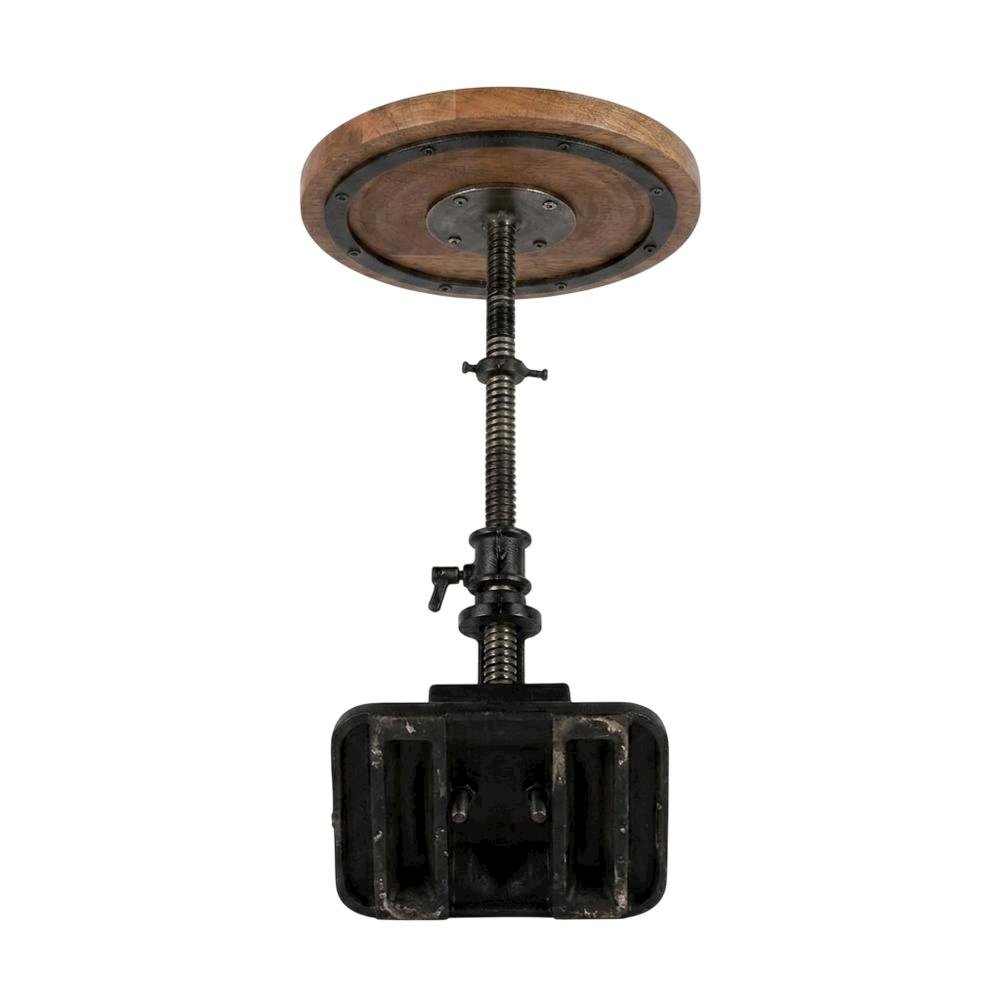 Industrial Adjustable Round Side Table, End Table for Living Room Bedroom. Picture 6