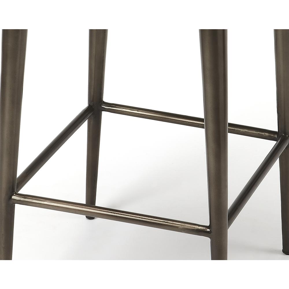 Maxwell 32" Backless Leather Bar Stool, Dark Brown. Picture 2