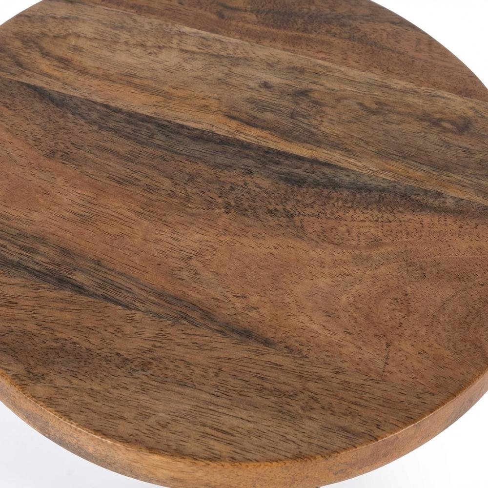 Industrial Adjustable Round Side Table, End Table for Living Room Bedroom. Picture 7
