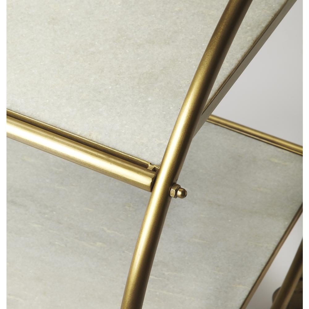Orian Marble & Metal Bar Cart, Multi-Color. Picture 2