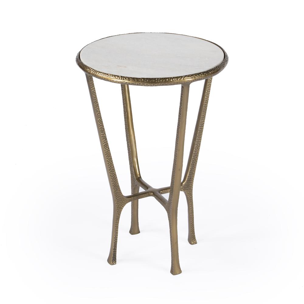 Switlania Marble Side Table, Gold. Picture 1