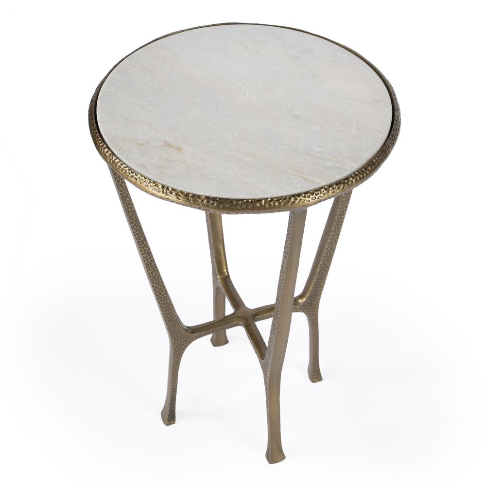 Switlania Marble Side Table, Gold. Picture 2