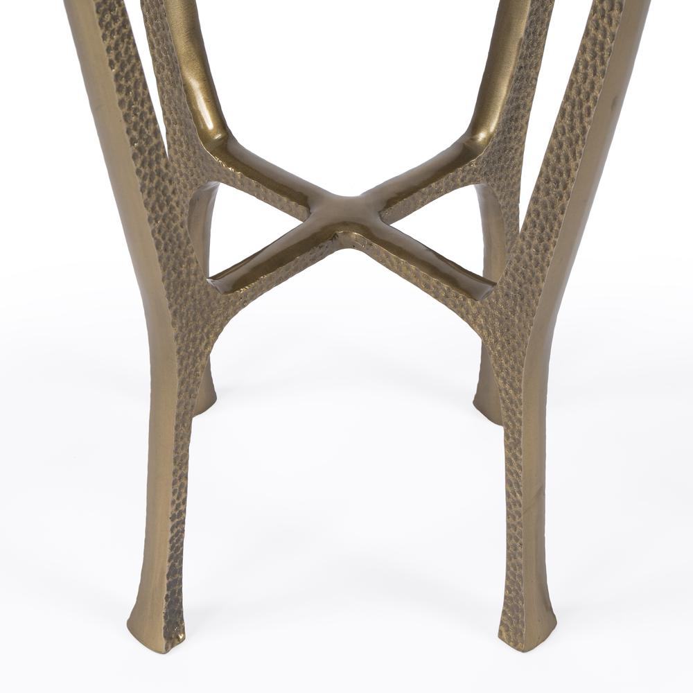Switlania Marble Side Table, Gold. Picture 7