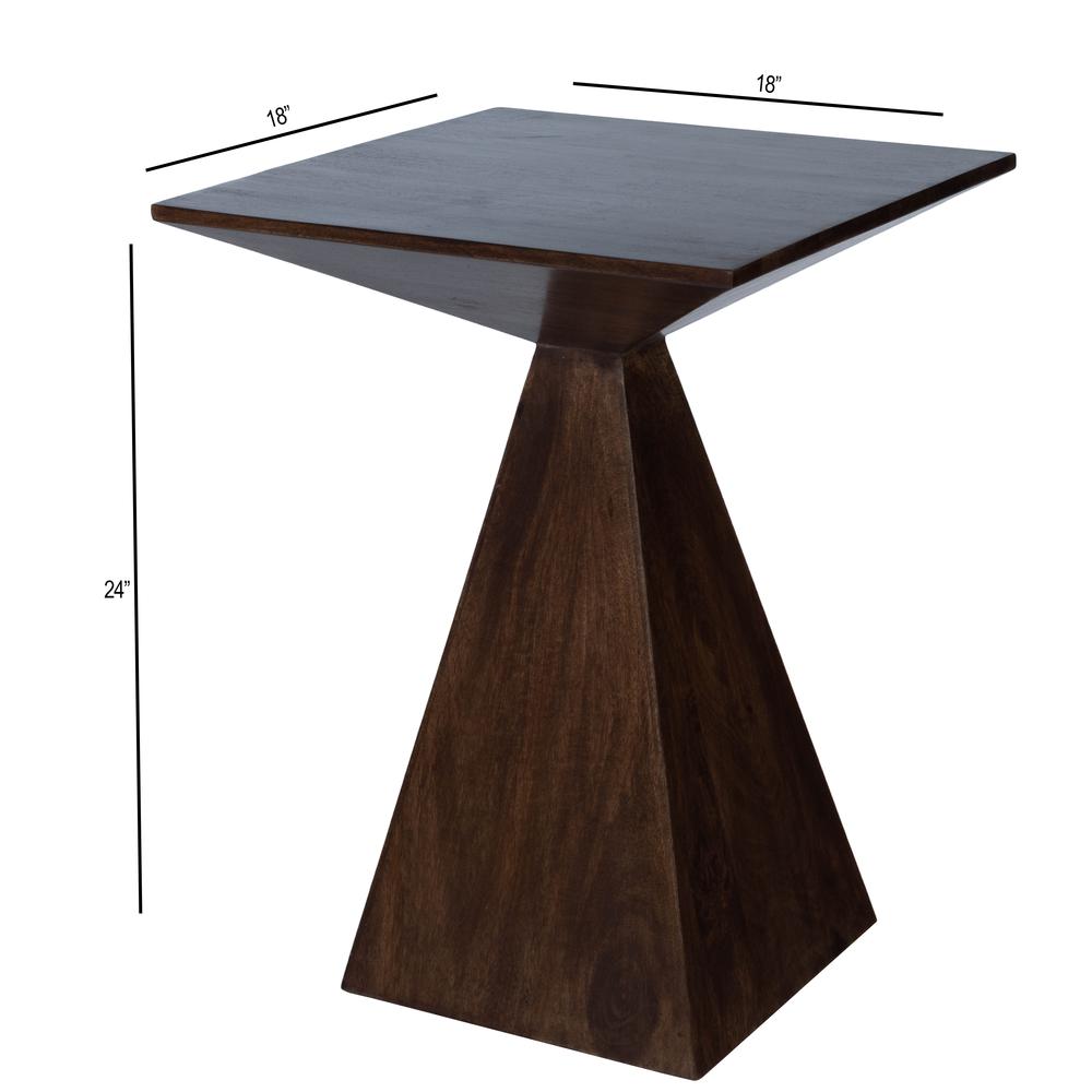 Titus Modern End Table, Dark Brown. Picture 9