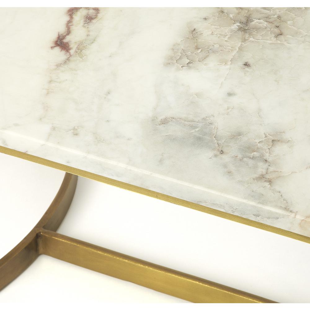 Corsini  Marble & Metal Coffee Table, Multi-Color. Picture 2