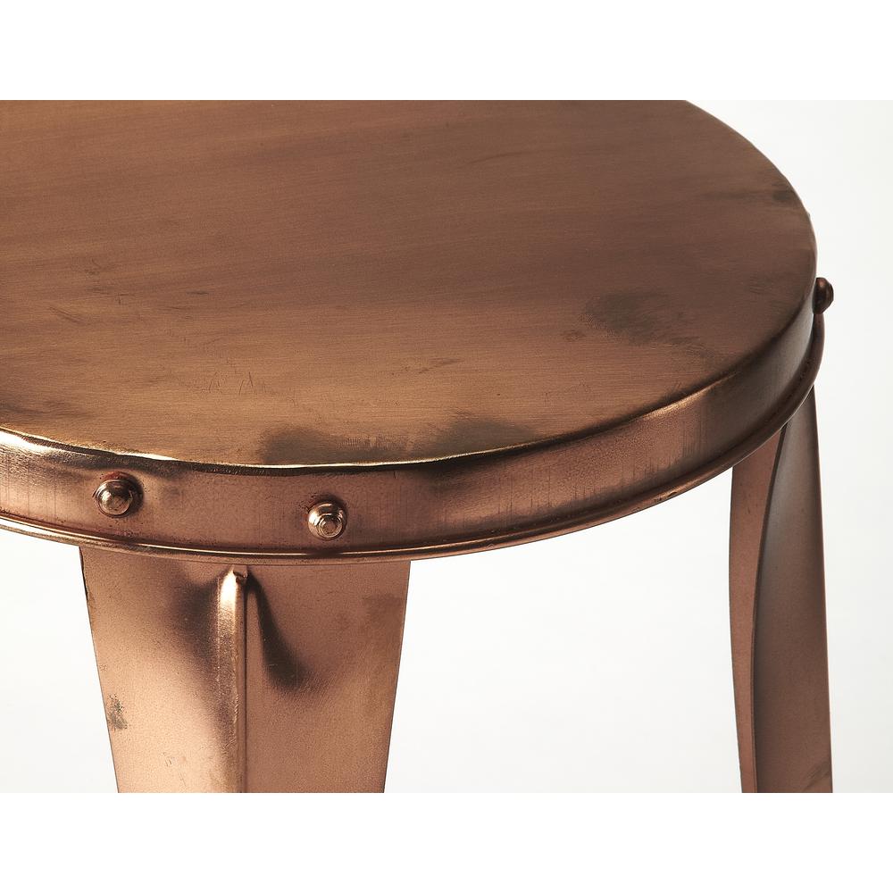 Ulrich Copper Backless 30" Bar Stool, Copper. Picture 2
