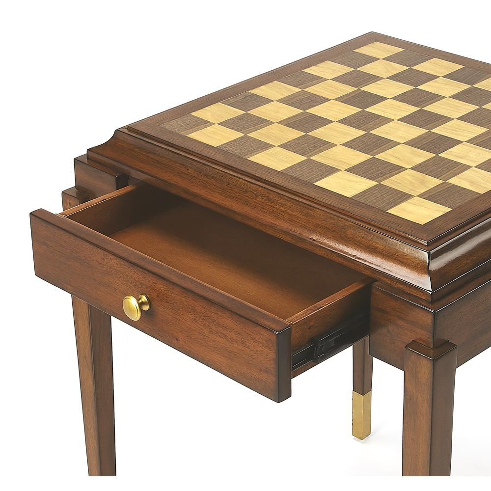 Adrian Game Table, Medium Brown. Picture 3