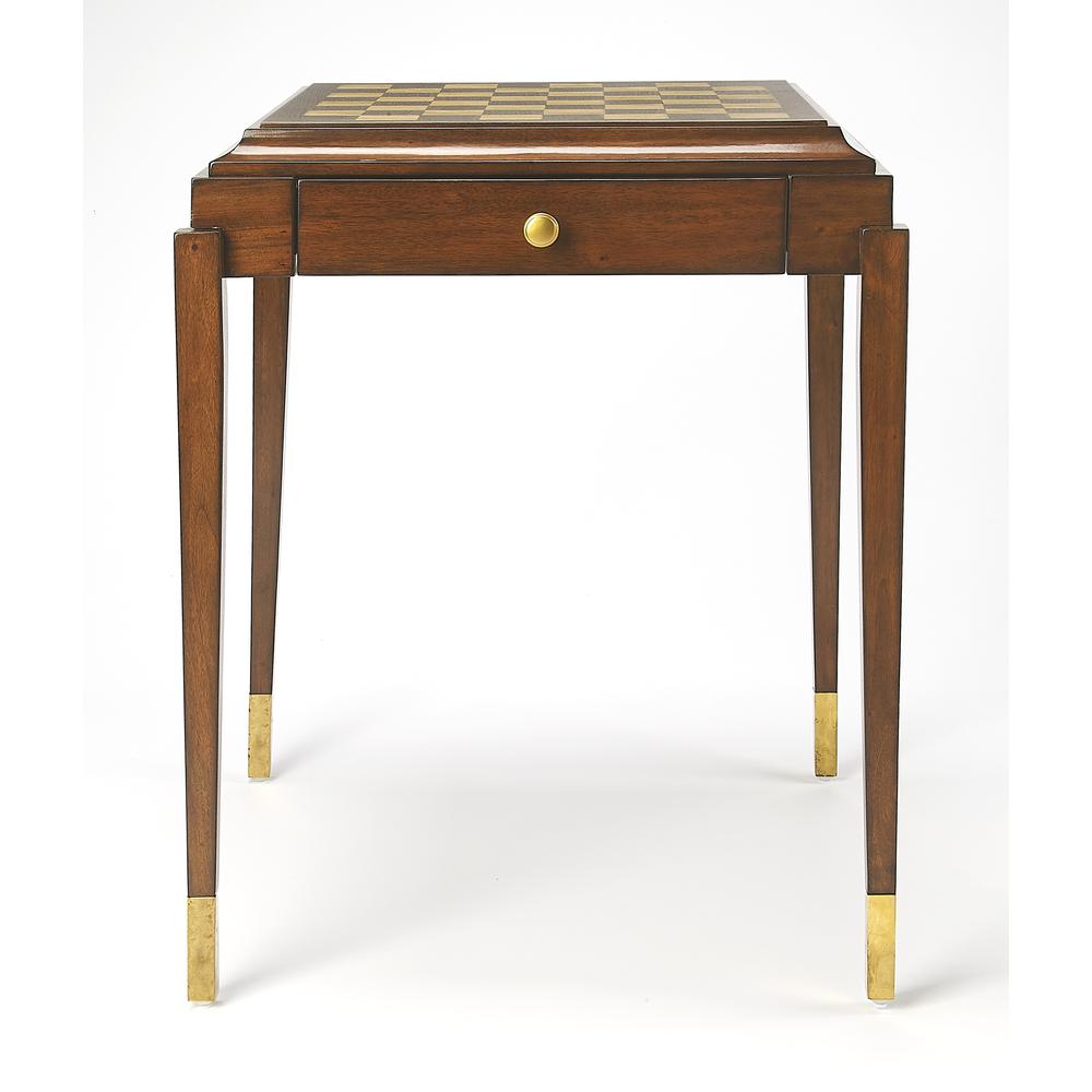 Adrian Game Table, Medium Brown. Picture 4