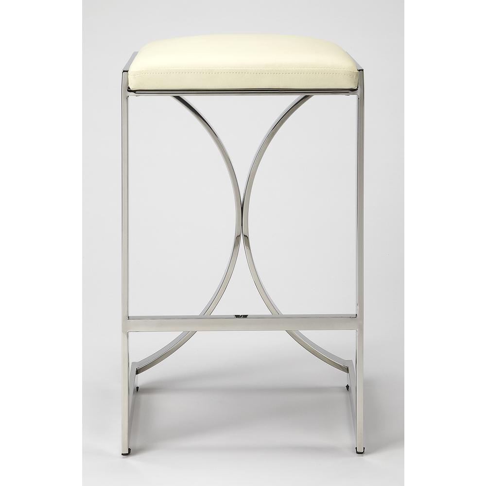 Natalya 24" Counter Stool, Silver. Picture 3