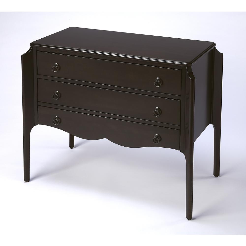 Wilshire Chocolate 3 Drawer Chest. Picture 1