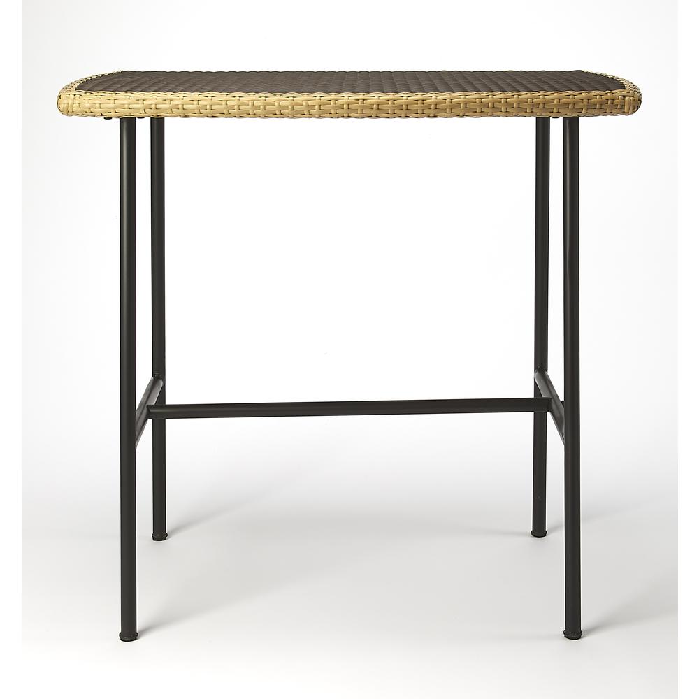 Freeport Rattan & Iron 36.5"W Pub Table, Multi. Picture 2
