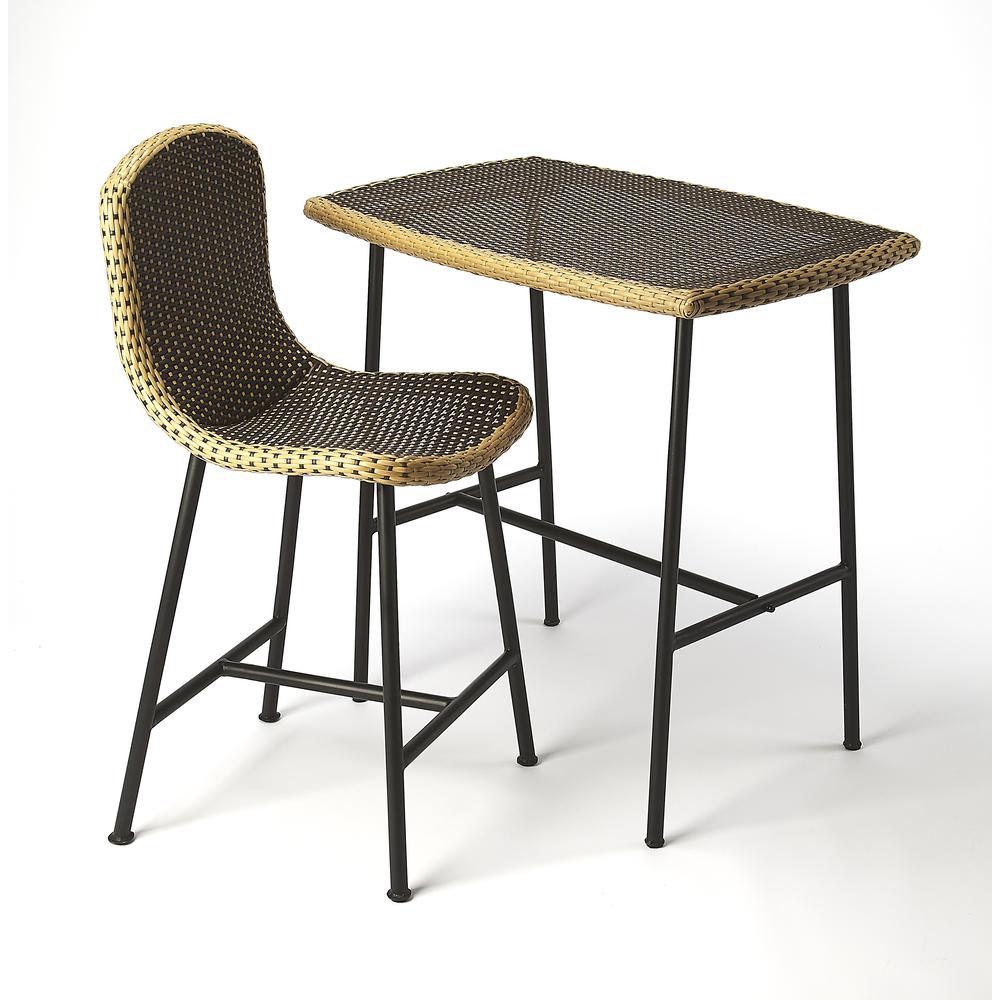 Freeport Rattan & Iron 36.5"W Pub Table, Multi. Picture 4