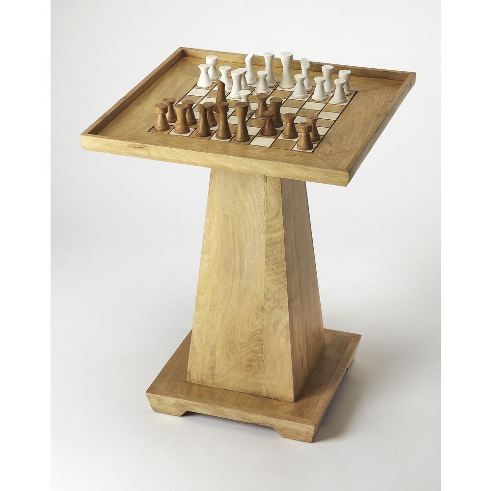 Levon Game Table, Light Brown. Picture 2