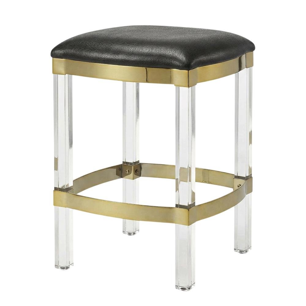 Leather Upholstered Counter Stool, Modern Contemporary Bar Kitchen Chair. Picture 5