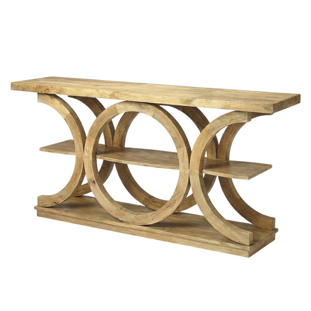 Three-Tiered Rustic Console Table, Modern Wood Accent Entryway Sofa Table. Picture 5