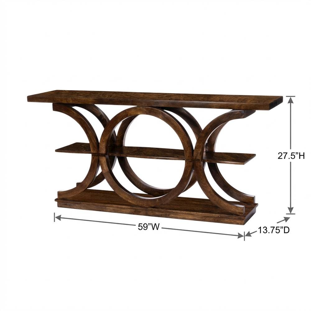 Rustic Console Table with Distressed Finish, Modern Entryway Sofa Table. Picture 4