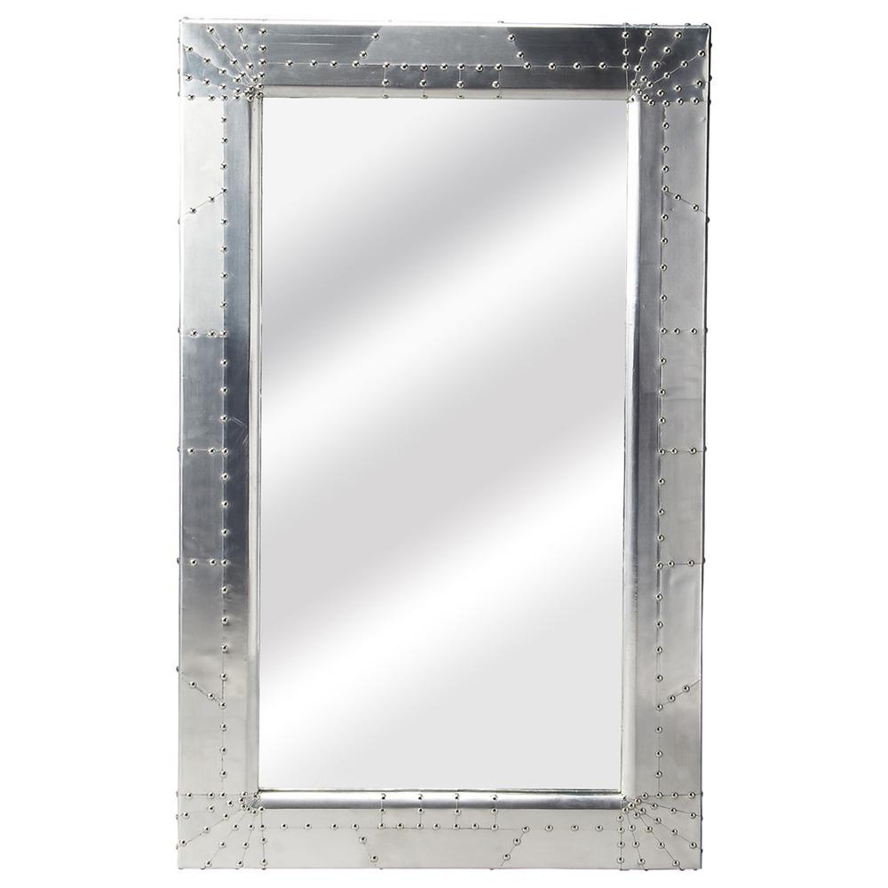 Midway Aviator Wall Mirror, Silver. Picture 1