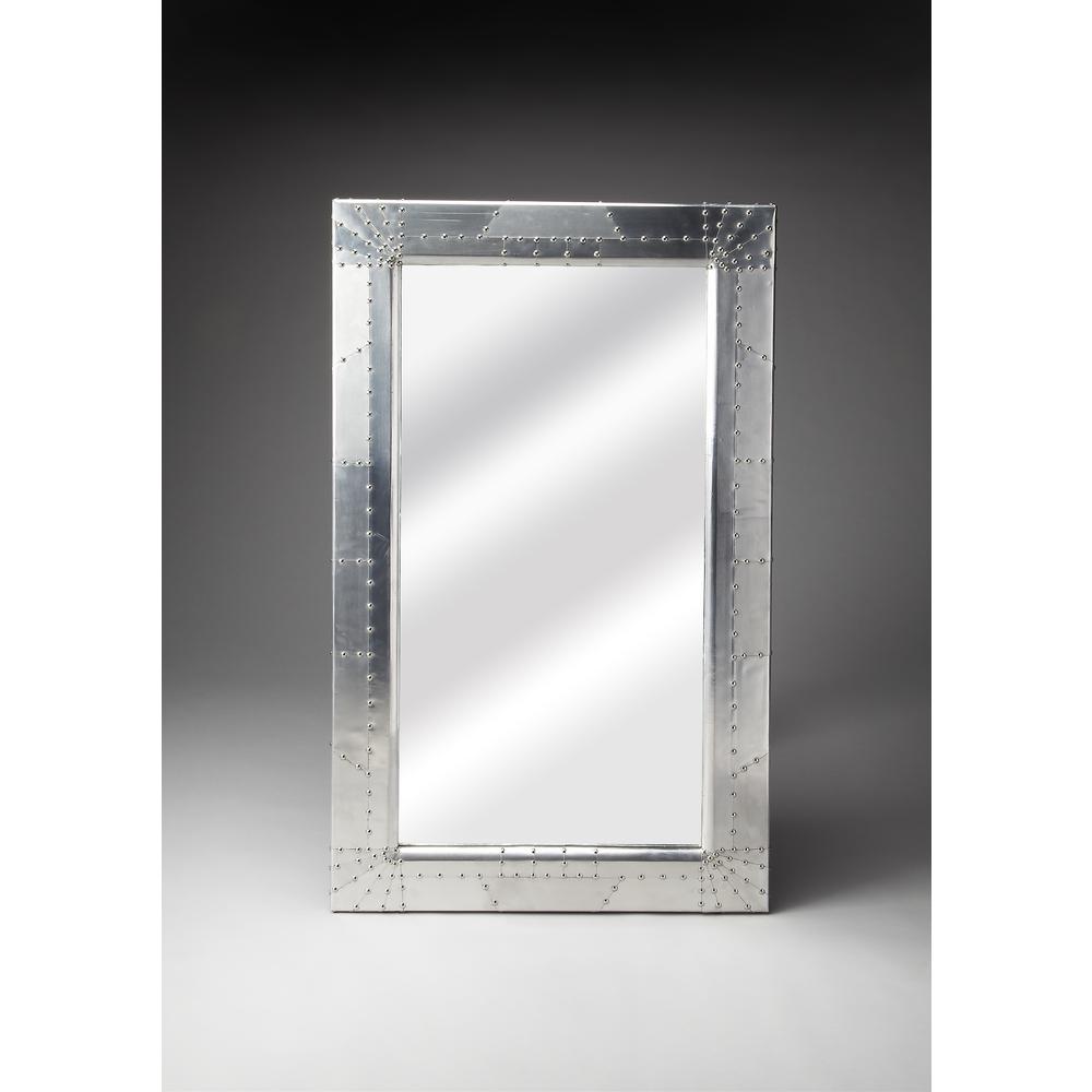 Midway Aviator Wall Mirror, Silver. Picture 2