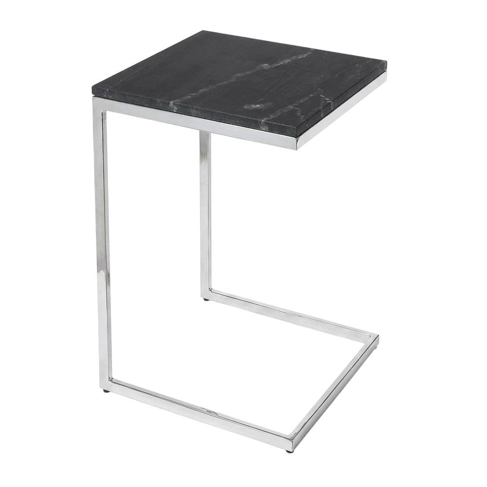 Square Metal End Table, Modern Contemporary Accent Side Table for Living Room. Picture 5