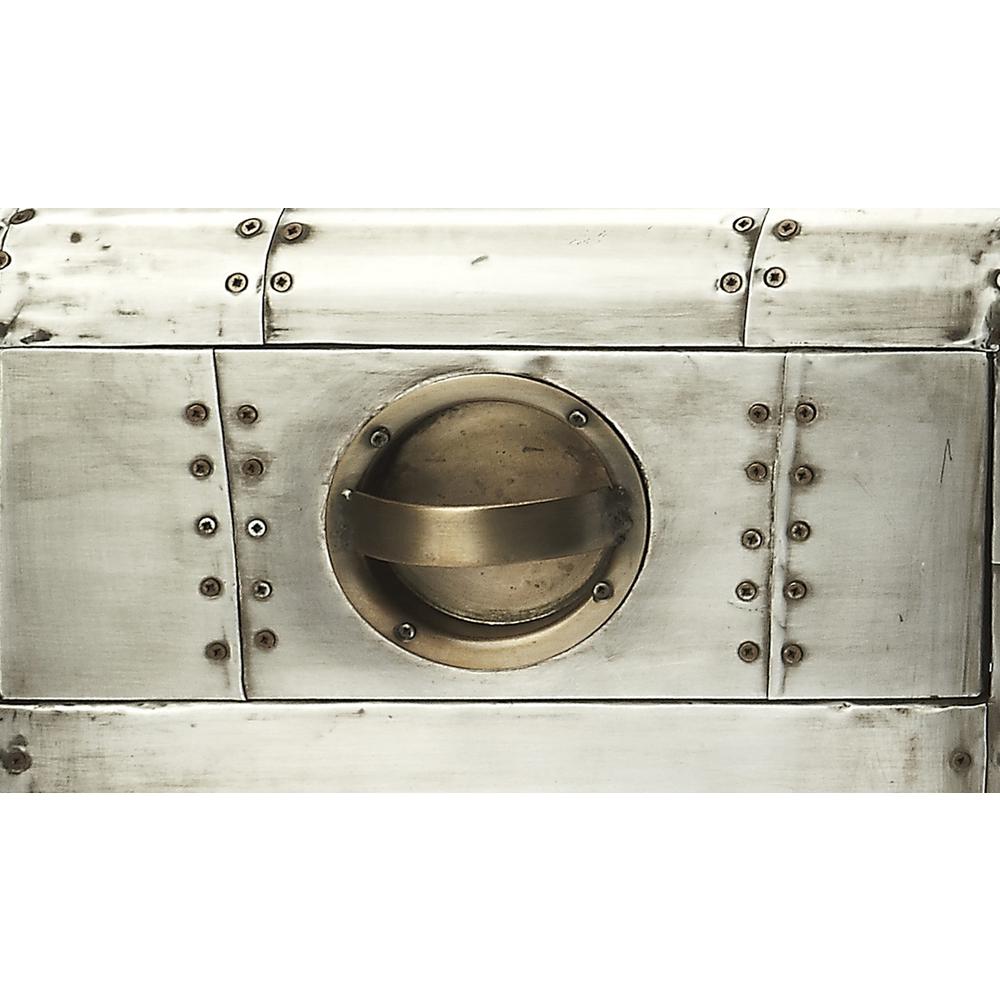 Midway Aviator Metal Side Table, Silver. Picture 2