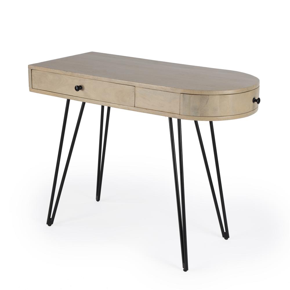 Sebastopol Reversible 2 Drawer Writing Desk, Natural. Picture 1