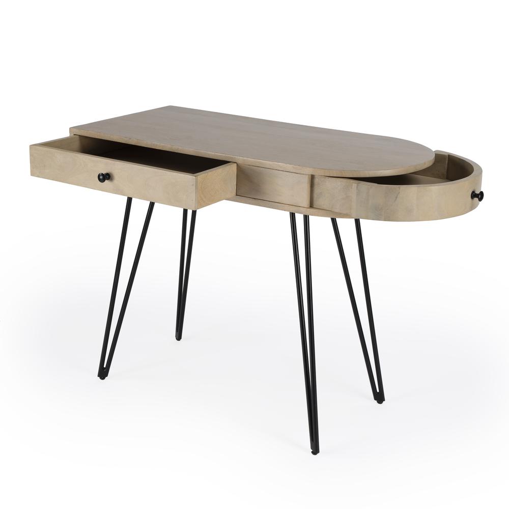 Sebastopol Reversible 2 Drawer Writing Desk, Natural. Picture 2