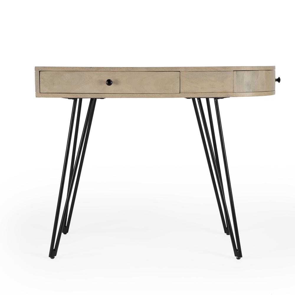 Sebastopol Reversible 2 Drawer Writing Desk, Natural. Picture 3