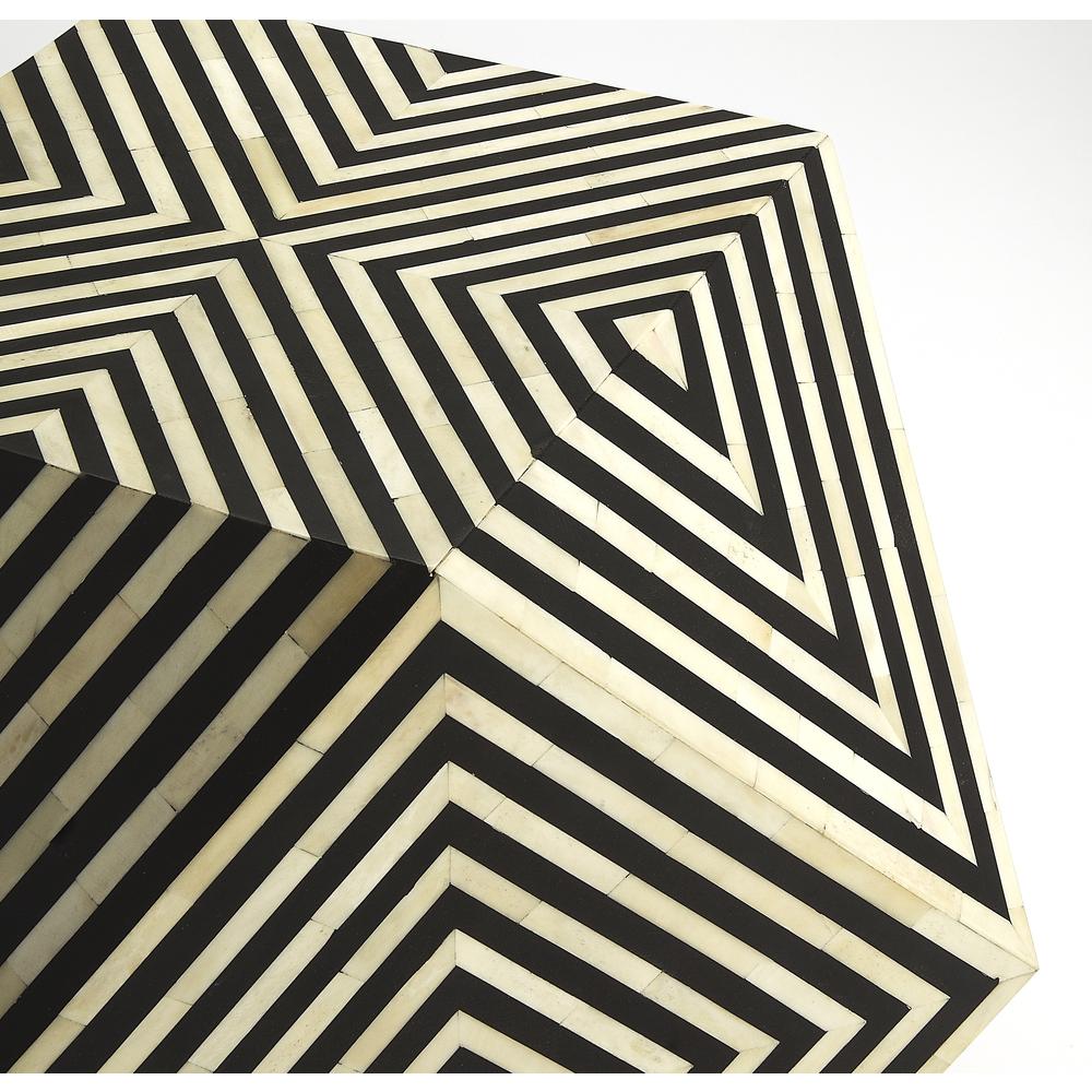 Zanzibar Bone Inlay Side Table, Multi-Color. Picture 2