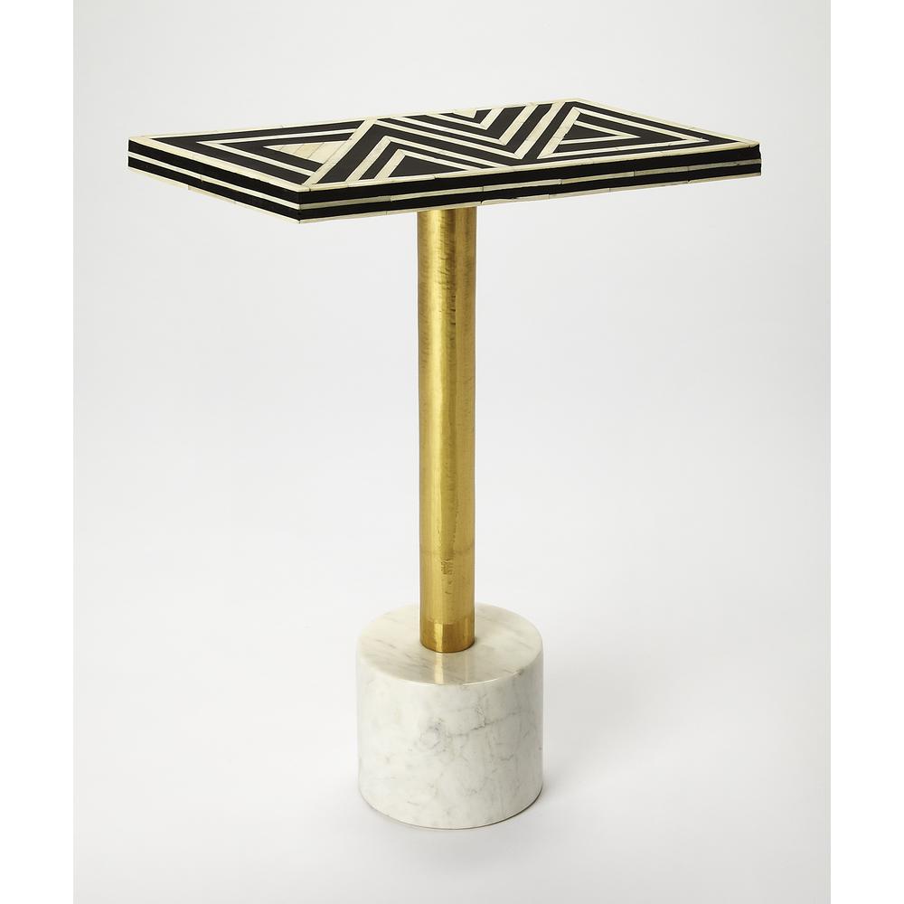 Draper Bone Inlay Side Table, Multi-Color. Picture 1