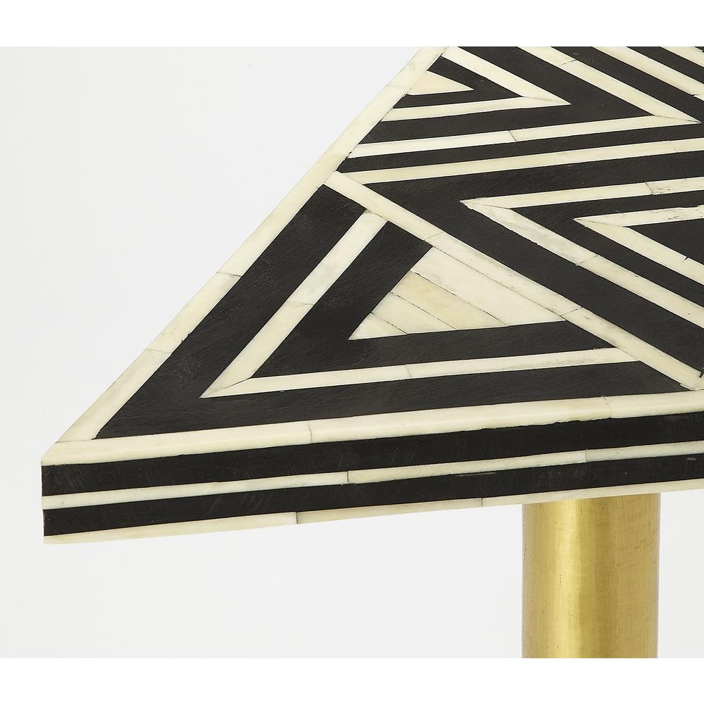 Draper Bone Inlay Side Table, Multi-Color. Picture 3
