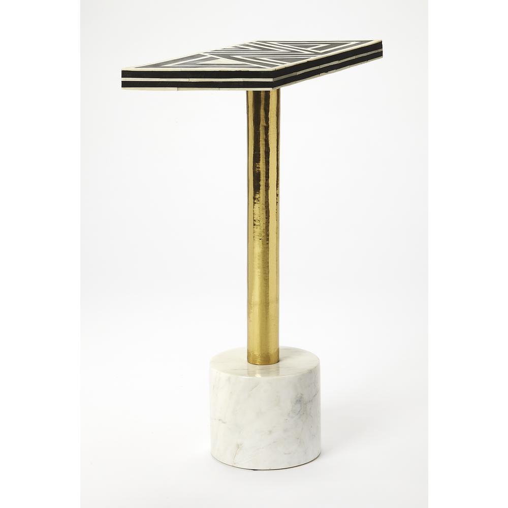 Draper Bone Inlay Side Table, Multi-Color. Picture 4