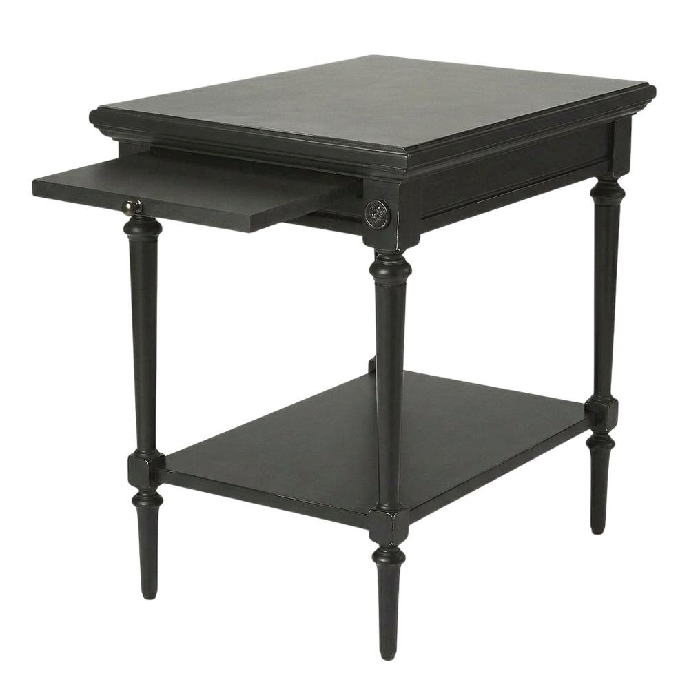 Rectangular End Table, Traditional Wood Accent Side Table for Living Room. Picture 5