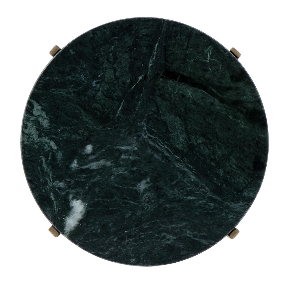 Nigella Marble and Cross Legs Side Table, Green. Picture 4