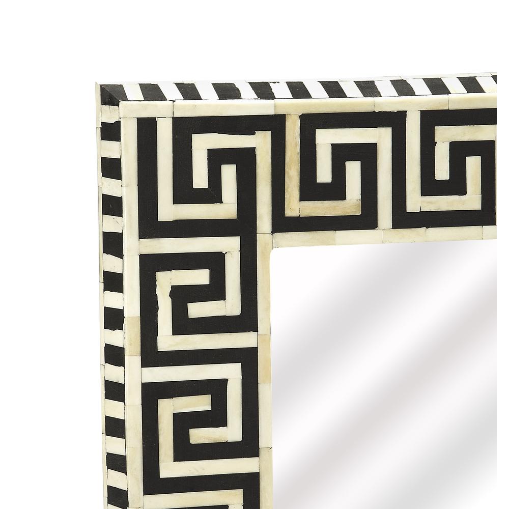 Eternity Bone Inlay Wall Mirrored, Black and White. Picture 3