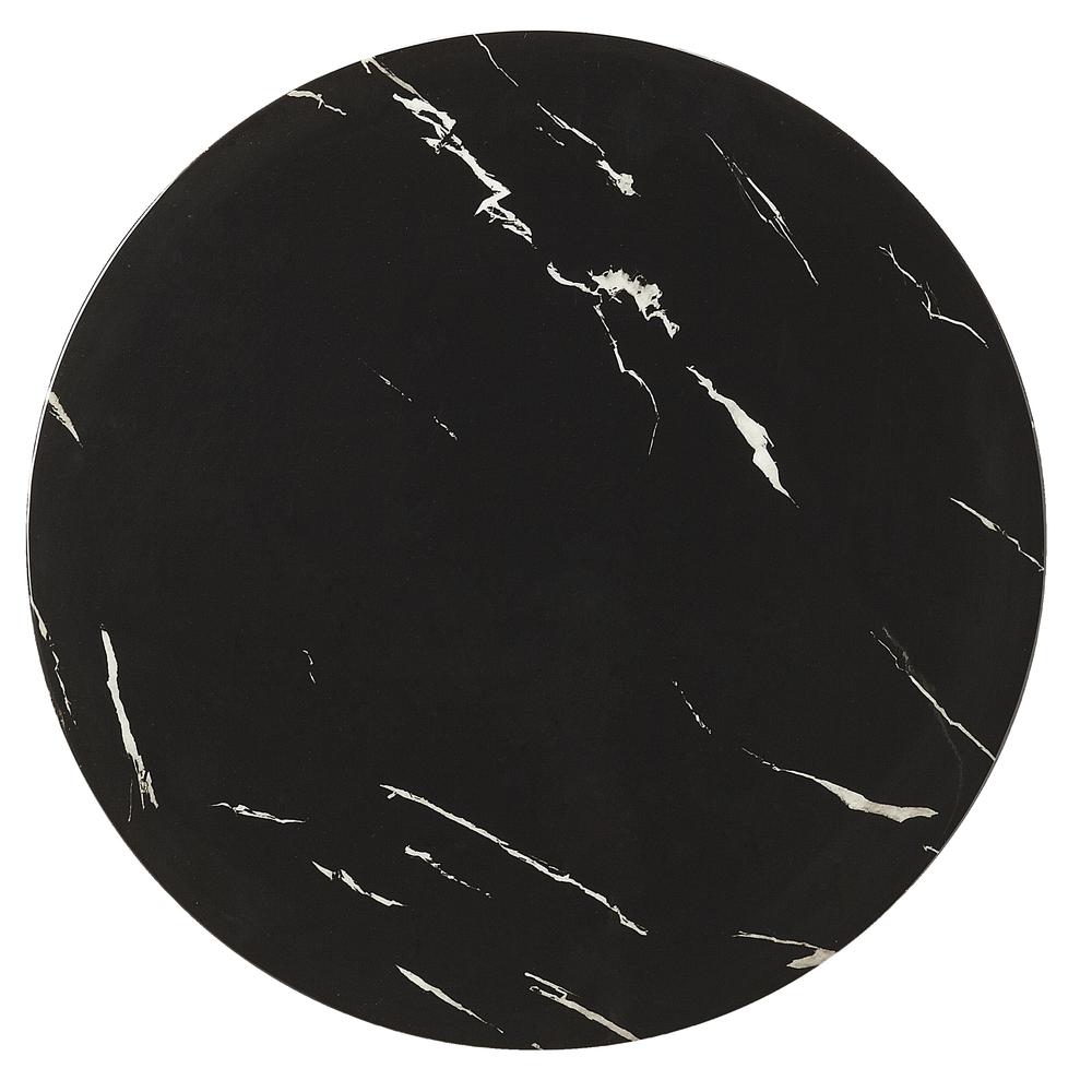 Shounderia Marble Side Table, Black. Picture 5