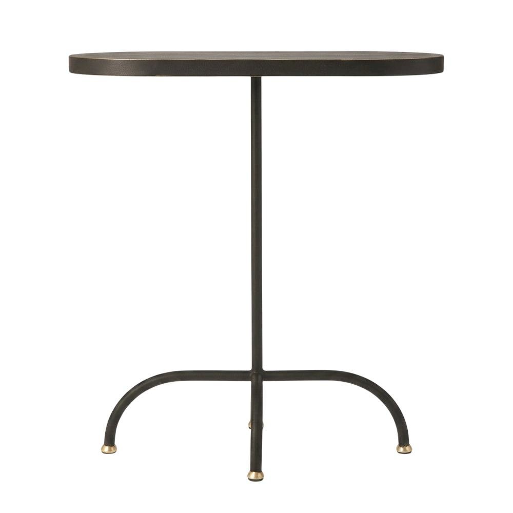 Geometric End Table, Industrial Oval Accent Side Table for Living Room. Picture 1