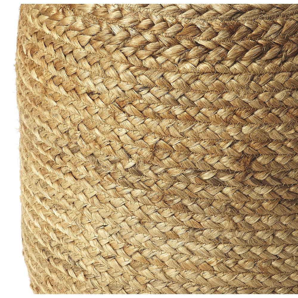 Noosa Jute 16"W Pouffe, Light Brown. Picture 2
