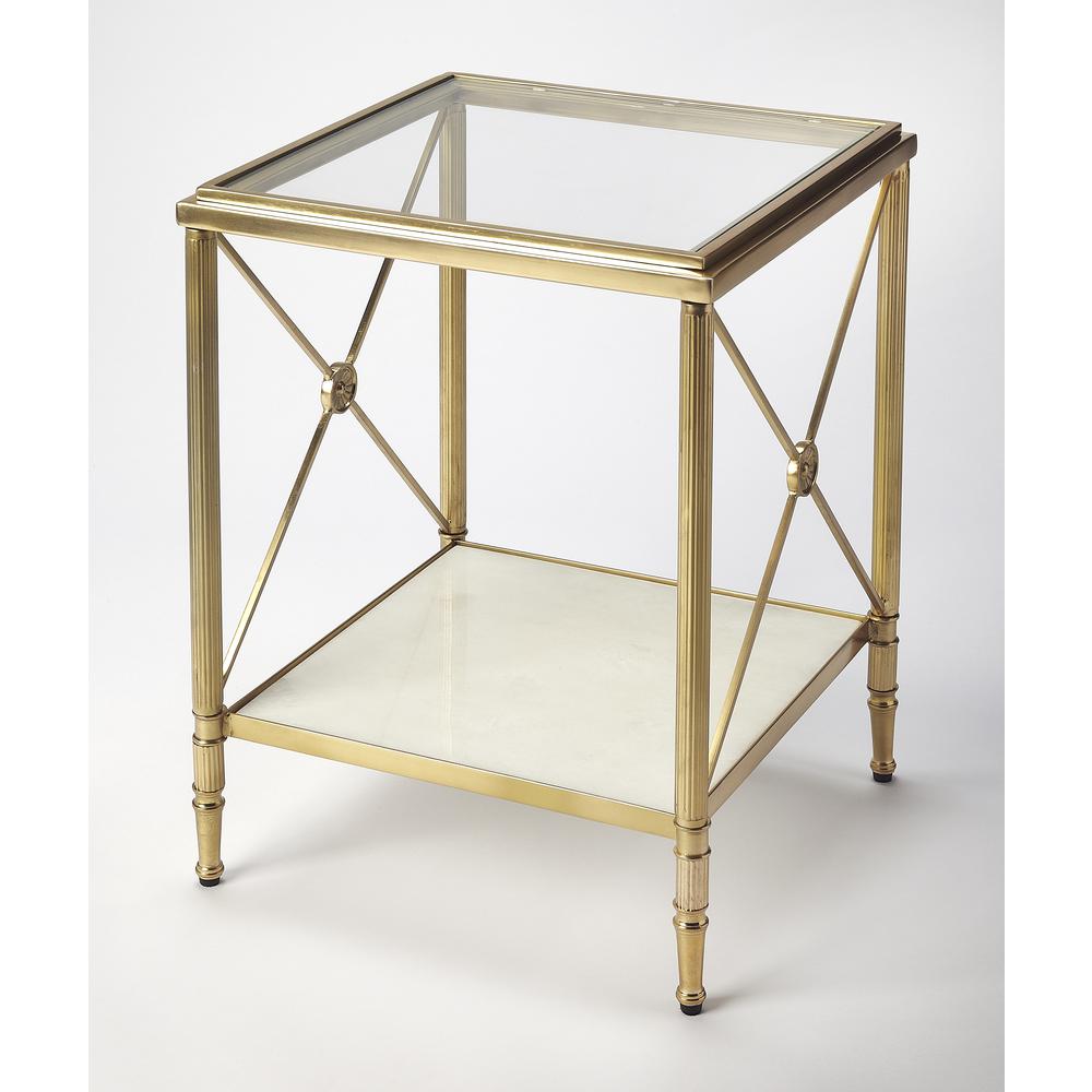 Taren End Table, Gold. Picture 1