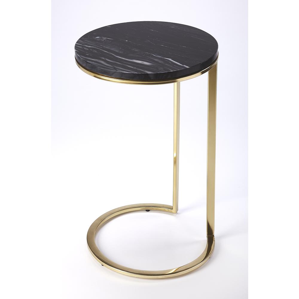 Martel Marble & Metal Side Table, Multi-Color. Picture 1