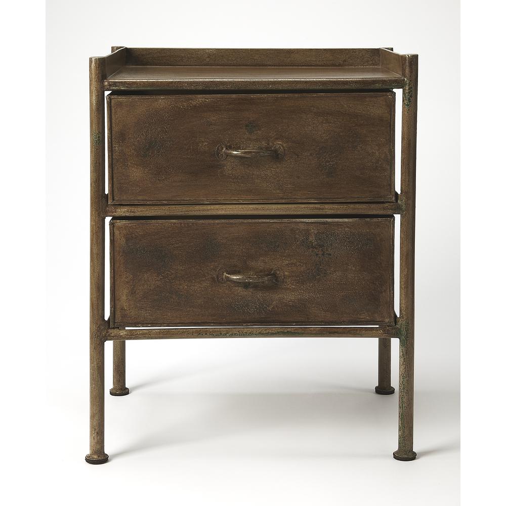 Cameron Industrial Chic Side Table, Bronze. Picture 2