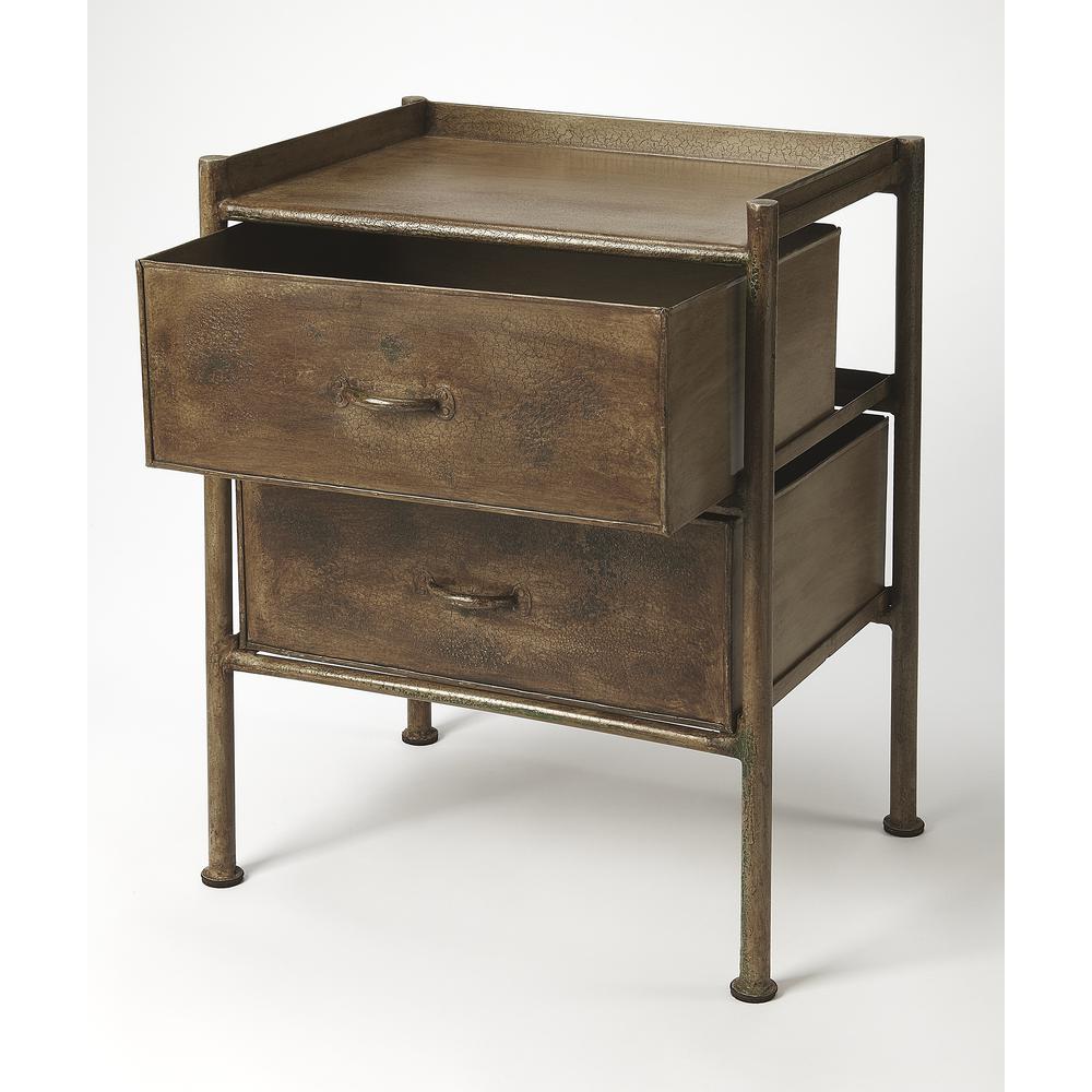 Cameron Industrial Chic Side Table, Bronze. Picture 3