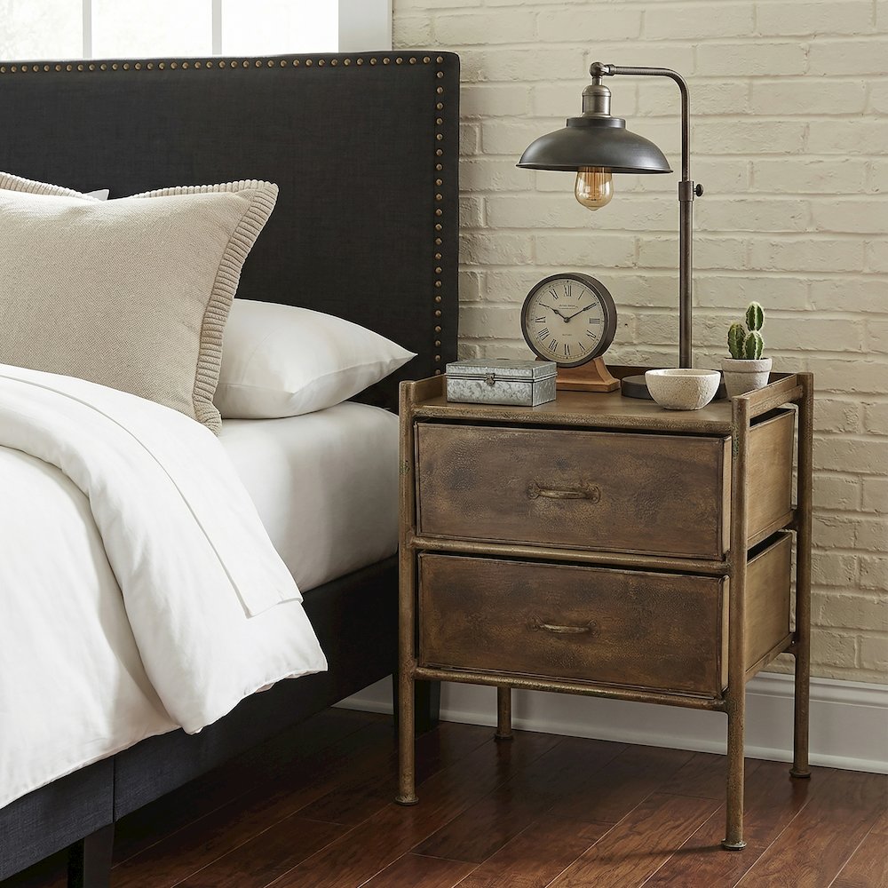 Cameron Industrial Chic Side Table, Bronze. Picture 6